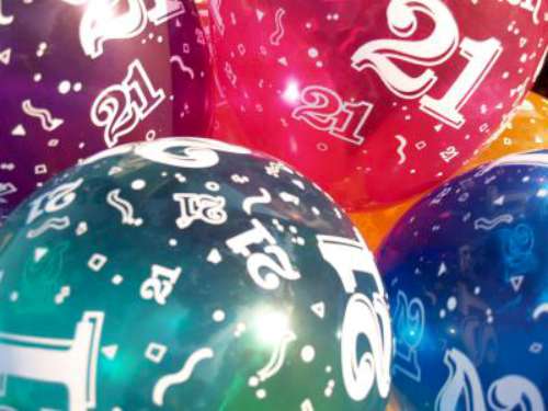Number 21 Party Balloons - Click Image to Close